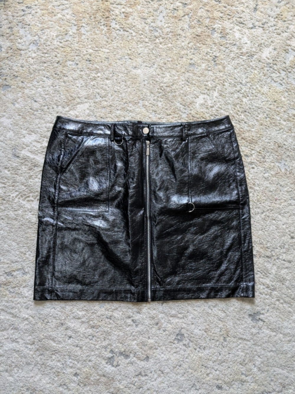 Love & Legend Plus Size 20W Black Faux Leather Zip-Front Goth Alternative Rock